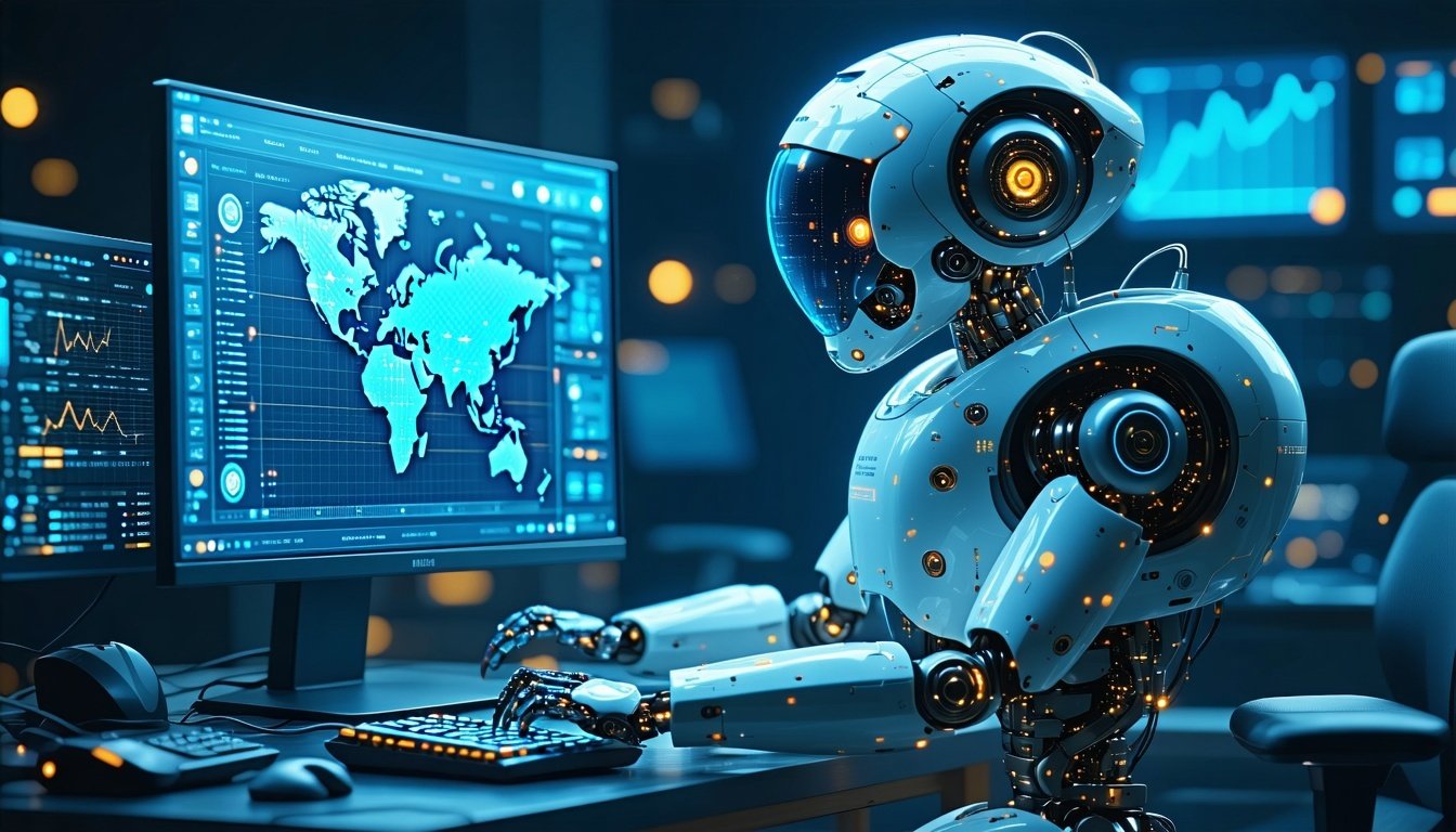 An AI bot agent using a computer software monitoring a telecom network traffic patterns
