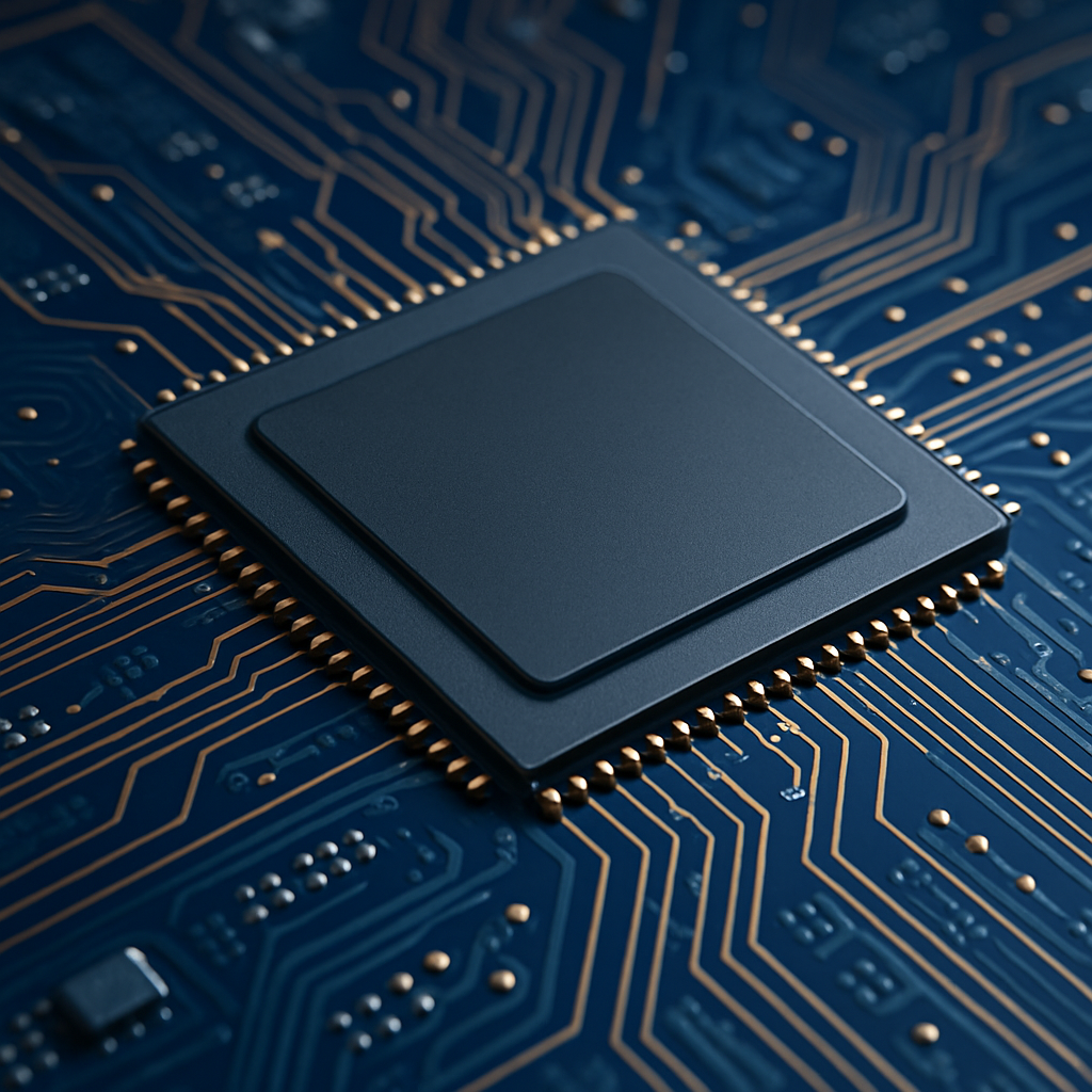 an up close view of a semiconductor chipset